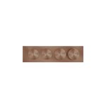 Gessi Origini Bateria natryskowa termostatyczna 4-uchwytowa podtynkowa 2-drożna - element zewnętrzny Copper Brushed PVD 66222.708