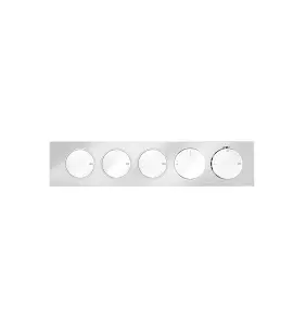 Gessi Origini Bateria natryskowa termostatyczna 5-uchwytowa podtynkowa 3-drożna - element zewnętrzny Chrom 66224.031