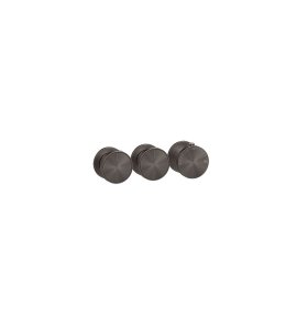 Gessi Origini Bateria natryskowa termostatyczna 3-uchwytowa podtynkowa 2-drożna - element zewnętrzny Black Metal Brushed PVD 66334.707