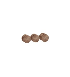 Gessi Origini Bateria natryskowa termostatyczna 3-uchwytowa podtynkowa 2-drożna - element zewnętrzny Copper Brushed PVD 66334.708