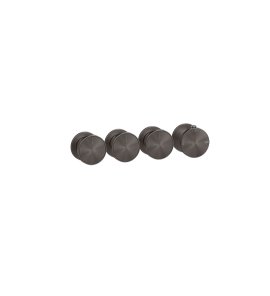 Gessi Origini Bateria natryskowa termostatyczna 4-uchwytowa podtynkowa 3-drożna - element zewnętrzny Black Metal Brushed PVD 66336.707