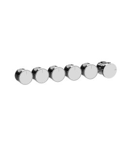 Gessi Origini Bateria natryskowa termostatyczna 6-uchwytowa podtynkowa 5-drożna - element zewnętrzny Chrom 66340.031