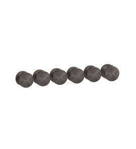 Gessi Origini Bateria natryskowa termostatyczna 6-uchwytowa podtynkowa 5-drożna - element zewnętrzny Black Metal Brushed PVD 66340.707
