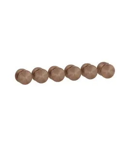 Gessi Origini Bateria natryskowa termostatyczna 6-uchwytowa podtynkowa 5-drożna - element zewnętrzny Copper Brushed PVD 66340.708