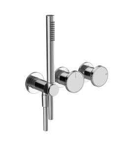 Gessi Origini Bateria prysznicowa z przełącznikiem 2-drożnym ze słuchawką i wężem - element zewnętrzny Chrom 66036.031