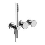 Gessi Origini Bateria prysznicowa z przełącznikiem 2-drożnym ze słuchawką i wężem - element zewnętrzny Chrom 66036.031