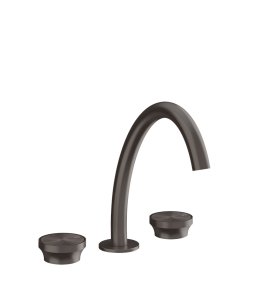 Gessi Origini Bateria umywalkowa 3-otworowa Black Metal Brushed PVD 66014.707