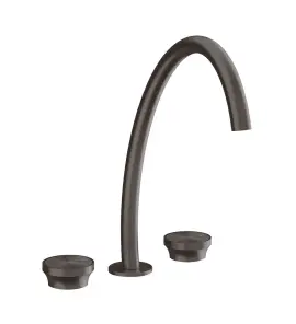 Gessi Origini Bateria umywalkowa 3-otworowa Black Metal Brushed PVD 66016.707