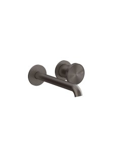 Gessi Origini Bateria umywalkowa podtynkowa z wylewką 171 mm - element zewnętrzny Black Metal Brushed PVD 66088.707