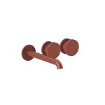 Gessi Origini Bateria umywalkowa 3-otworowa podtynkowa - element zewnętrzny Glossy Coral 66090.278
