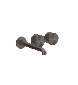 Gessi Origini Bateria umywalkowa 3-otworowa podtynkowa - element zewnętrzny Black Metal Brushed PVD 66090.707