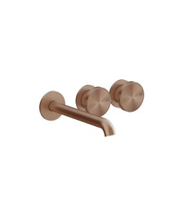 Gessi Origini Bateria umywalkowa 3-otworowa podtynkowa - element zewnętrzny Copper Brushed PVD 66090.708