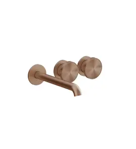 Gessi Origini Bateria umywalkowa 3-otworowa podtynkowa - element zewnętrzny Copper Brushed PVD 66090.708