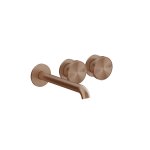 Gessi Origini Bateria umywalkowa 3-otworowa podtynkowa - element zewnętrzny Copper Brushed PVD 66090.708