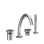Gessi Origini Bateria wannowa 4-otworowa z zestawem prysznicowym Chrom 66037.031