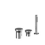 Gessi Origini Bateria wannowa 3-otworowa z zestawem prysznicowym Chrom 66043.031