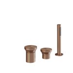 Gessi Origini Bateria wannowa 3-otworowa z zestawem prysznicowym Copper Brushed PVD 66043.708