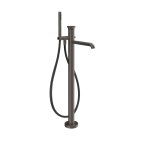 Gessi Origini Bateria wannowa wolnostojąca z zestawem prysznicowym Black Metal Brushed PVD 66028.707
