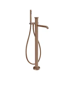 Gessi Origini Bateria wannowa wolnostojąca z zestawem prysznicowym Copper Brushed PVD 66028.708