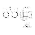 Gessi Origini Bateria wannowo-prysznicowa podtynkowa 2-drożna - element zewnętrzny Chrom 66079.031