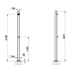 Gessi Origini Część kolumny prysznicowej Steel Brusched 63209.239