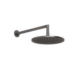 Gessi Origini Deszczownica Ø 250 mm z ramieniem ściennym Black Metal Brushed PVD 63348.707