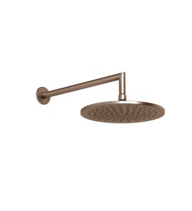 Gessi Origini Deszczownica Ø 250 mm z ramieniem ściennym Copper Brushed PVD 63348.708