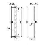 Gessi Origini Drążek prysznicowy z uchwytem na słuchawkę Chrom 66144.031