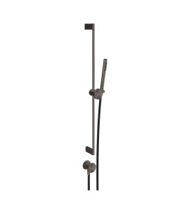 Gessi Origini Drążek prysznicowy ze słuchawką i przyłączem kątowym Black Metal Brushed PVD 66142.707