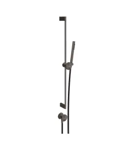 Gessi Origini Drążek prysznicowy ze słuchawką i przyłączem kątowym Black Metal Brushed PVD 66142.707
