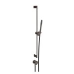Gessi Origini Drążek prysznicowy ze słuchawką i przyłączem kątowym Black Metal Brushed PVD 66142.707