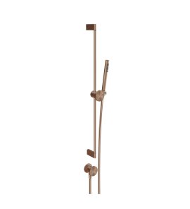 Gessi Origini Drążek prysznicowy ze słuchawką i przyłączem kątowym Copper Brushed PVD 66142.708