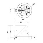 Gessi Origini Głowica prysznicowa z powłoką antywapienną Steel Brusched 66152.239