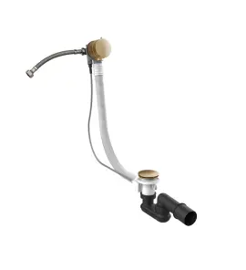 Gessi Origini Odpływ wannowy z przelewem Warm Bronze Brushed PVD 01080.726