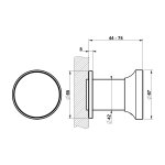 Gessi Origini Przełącznik podtynkowy - element zewnętrzny Matte Agave 66109.276