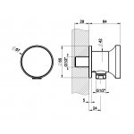 Gessi Origini Przyłącze kątowe Chrom 66169.031