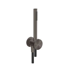Gessi Origini Słuchawka prysznicowa z uchwytem ściennym Black Metal Brushed PVD 66123.707