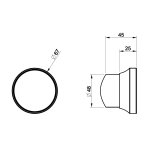Gessi Origini Uchwyt do kolumny prysznicowej Steel Brusched 66211.239