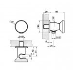 Gessi Origini Uchwyt na słuchawkę z przyłączem kątowym Chrom 66161.031