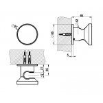 Gessi Origini Uchwyt ścienny na słuchawkę Chrom 66157.031
