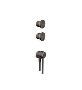 Gessi Origini Zestaw do kolumny prysznicowej Black Metal Brushed PVD 66212.707