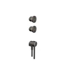Gessi Origini Zestaw do kolumny prysznicowej Black Metal Brushed PVD 66212.707