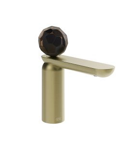 Gessi Perle Bateria umywalkowa bez korka brass brushed pvd/Murano Sfaccettato 74202.727