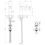Gessi Perle Bateria umywalkowa z korkiem klik-klak warm bronze PVD 74051.726
