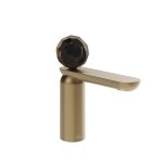 Gessi Perle Bateria umywalkowa z korkiem klik-klak warm bronze pvd/murano sfaccettato 74251.726