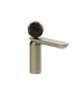 Gessi Perle Bateria umywalkowa z korkiem klik-klak finox brushed nickel/murano sfaccettato 74251.149
