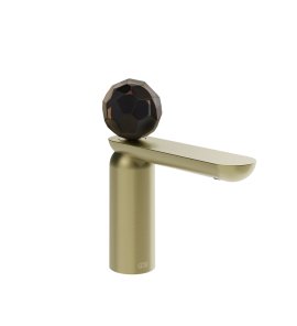 Gessi Perle Bateria umywalkowa z korkiem klik-klak brass brushed pvd/murano sfaccettato 74251.727
