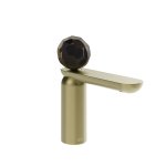 Gessi Perle Bateria umywalkowa z korkiem klik-klak brass brushed pvd/murano sfaccettato 74251.727