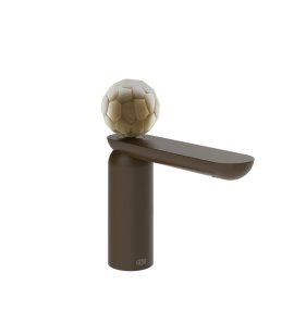 Gessi Perle Bateria umywalkowa z korkiem klik-klak dark bronze/murano battuto 74451.845
