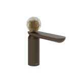Gessi Perle Bateria umywalkowa z korkiem klik-klak dark bronze/murano battuto 74451.845